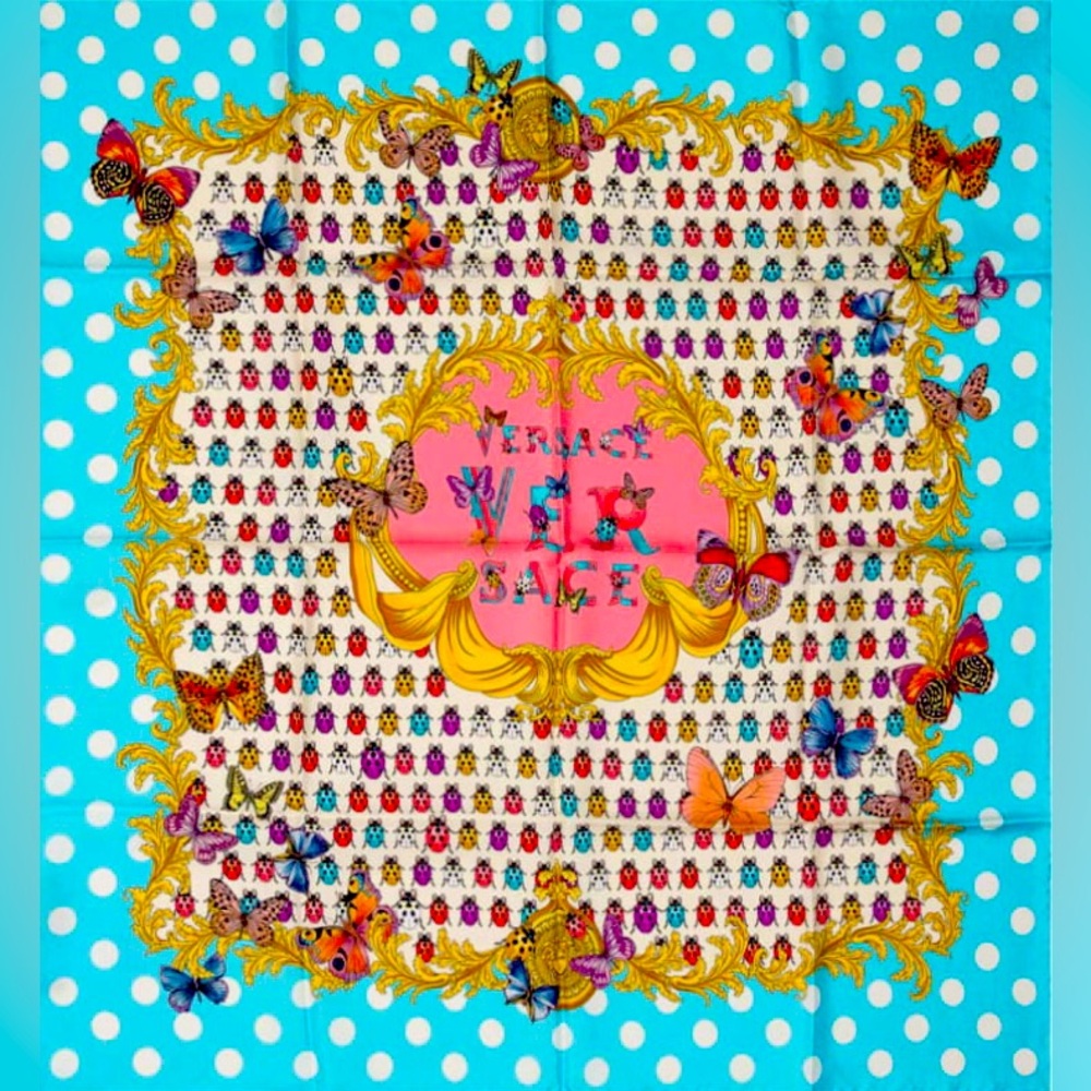 Versace and Dua Lipa collab 100% silk scarf